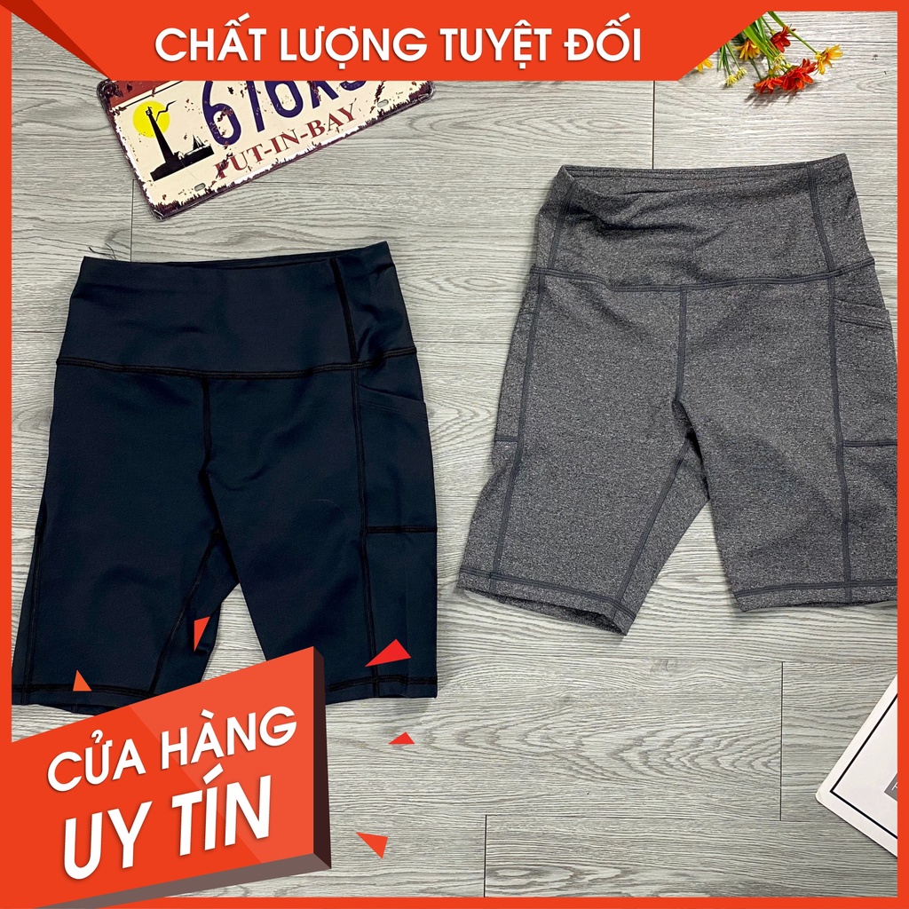 ⭐️ Quần ngố túi legging nữ tập gym yoga_form ôm nâng mông thun lạnh 4c⭐️