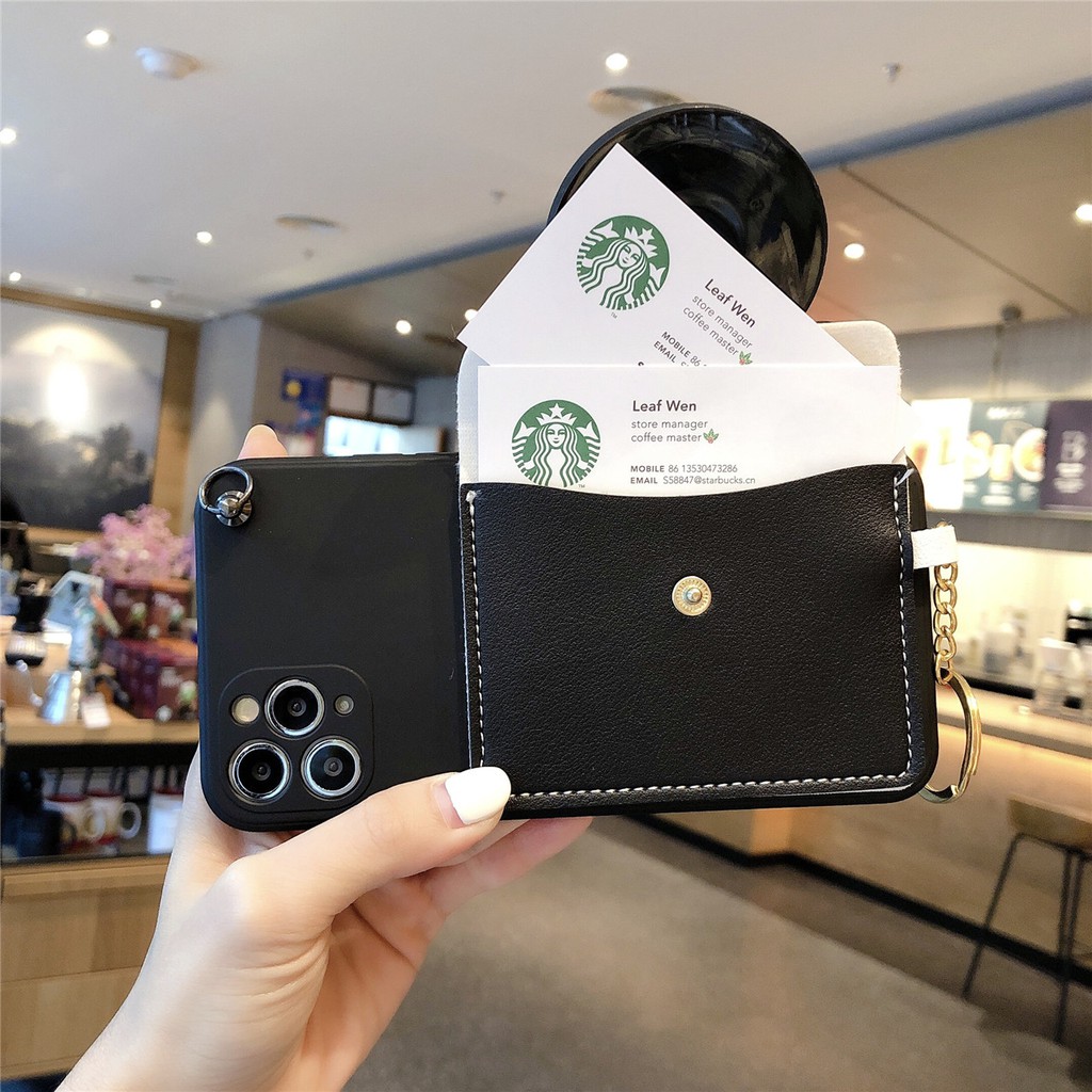 Ốp Điện Thoại Mềm Hình Mickey Minnie Có Ngăn Đựng Thẻ Cho IPhone7 7 + 8 8 + xr x / xs
