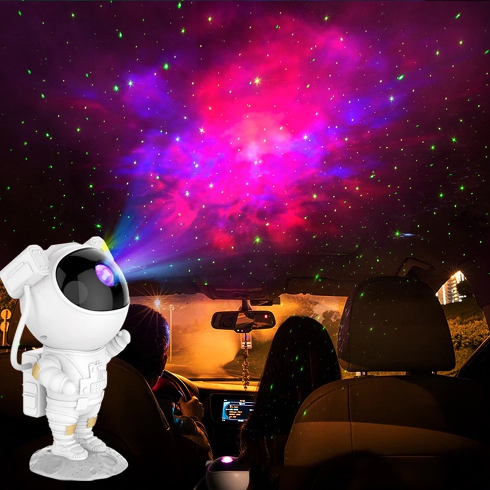 Astronaut table lamp with beautiful creative galaxy color scheme USB Astronaut Galaxy Starry Sky Projector Night Lights Bedroom Atmosphere Table Lamp Creative Home Decoration Ornaments Lighting Lamp