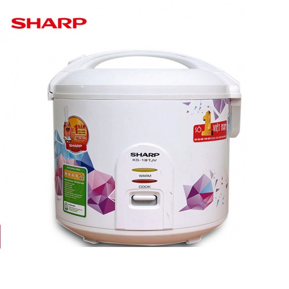 Nồi Cơm Điện Sharp 1.8 Lít KS-181TJV - KS-18TJV - KS-181TJV(BM) Mẫu Ngẫu Nhiên