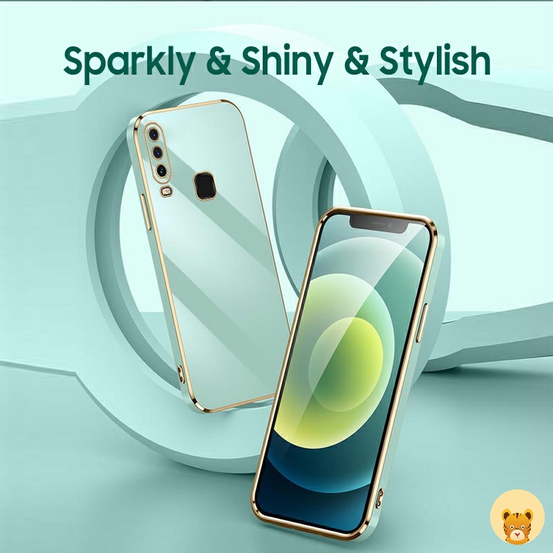Ốp Điện Thoại Mạ Điện 7 Màu Sang Trọng Đơn Giản Dành Cho Vivo Y11 Y15 Y12 Y17 U10