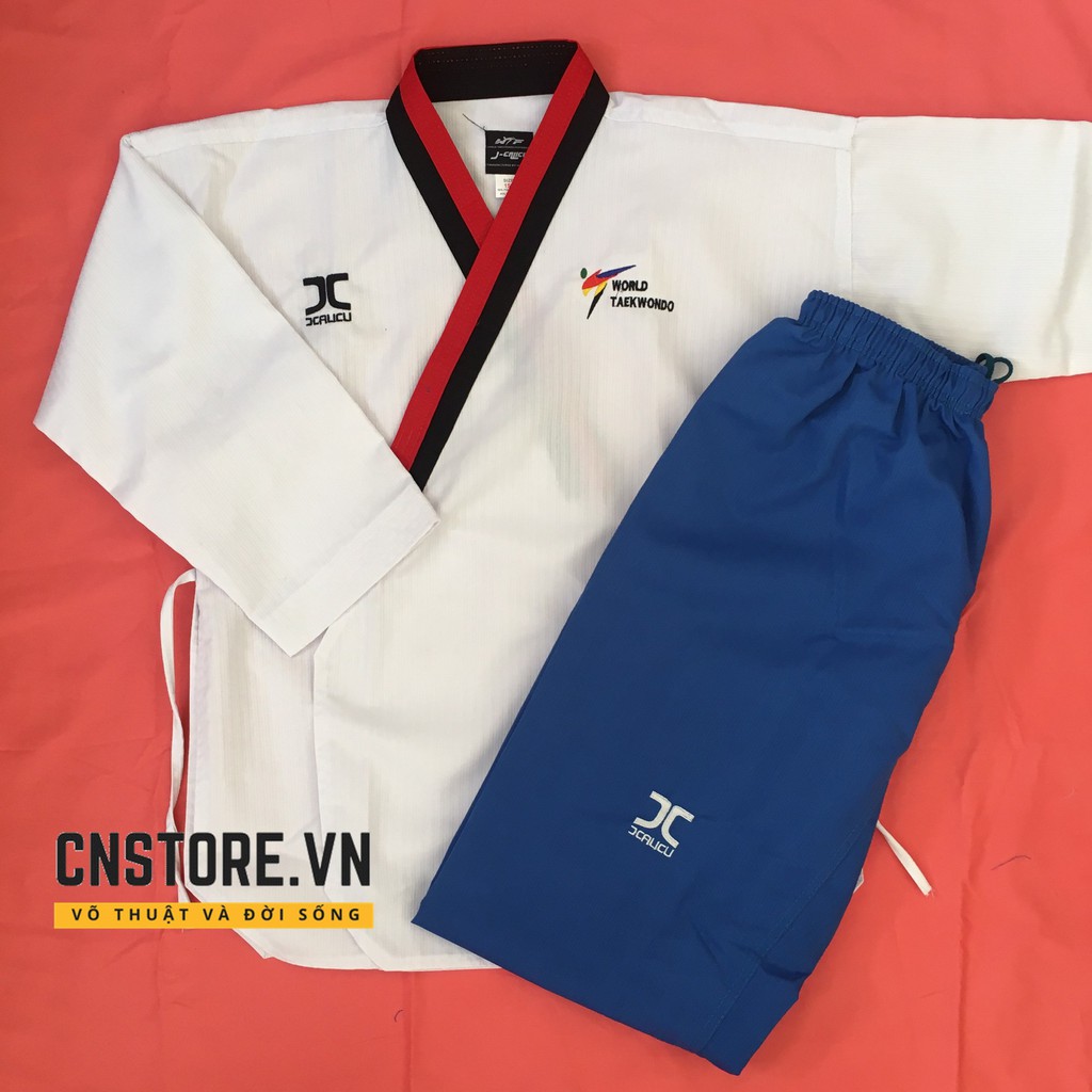 Võ Phục Taekwondo Quyền Vải Sọc Bền Chắc Loại Tốt