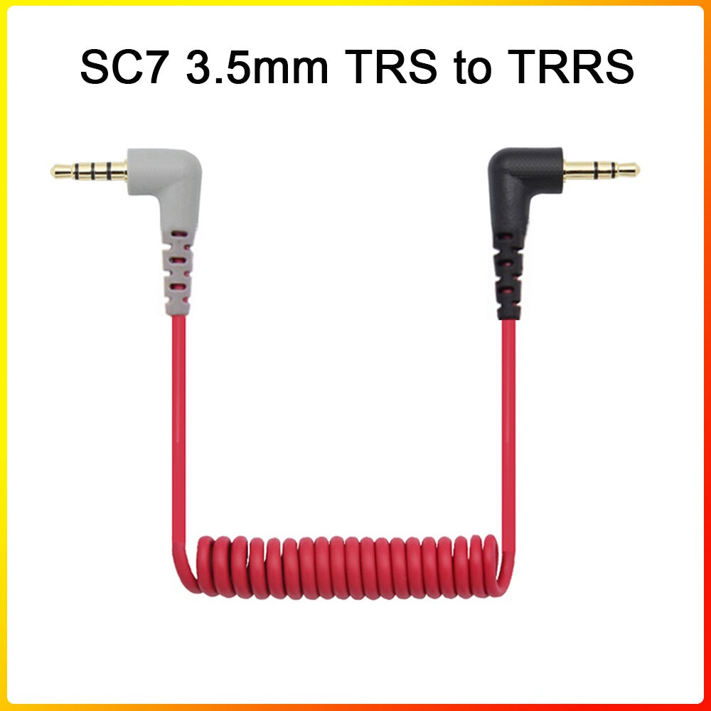 Cáp kết nối mic không dây với điện thoại - Cáp Chuyển Đổi Trs Sang 3.5mm Trrs Cho Rode Sc7 Sc2 cho các loại Míc