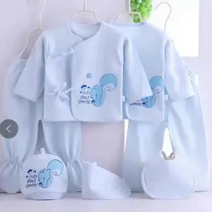 Hộp Quà Tặng 7 Món Đồ Lót Vải Cotton Thời Trang Xuân Thu Cho Bé Sơ Sinh 0 Tháng Tuổi