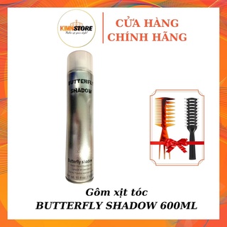Gôm xịt tóc Butterfly Shadow 320ml và 600ml, keo xịt tóc nam nữ