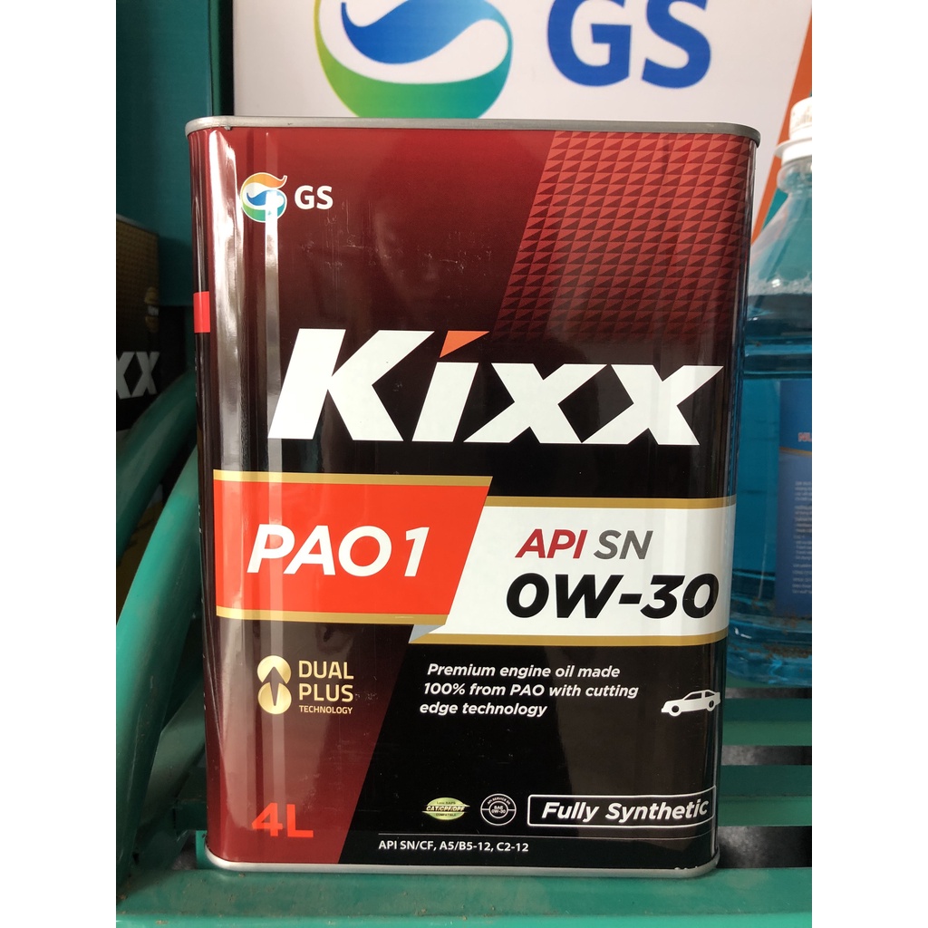 Dầu máy xăng Kixx Pao 1 0W30 (Can thiếc 4L*4)