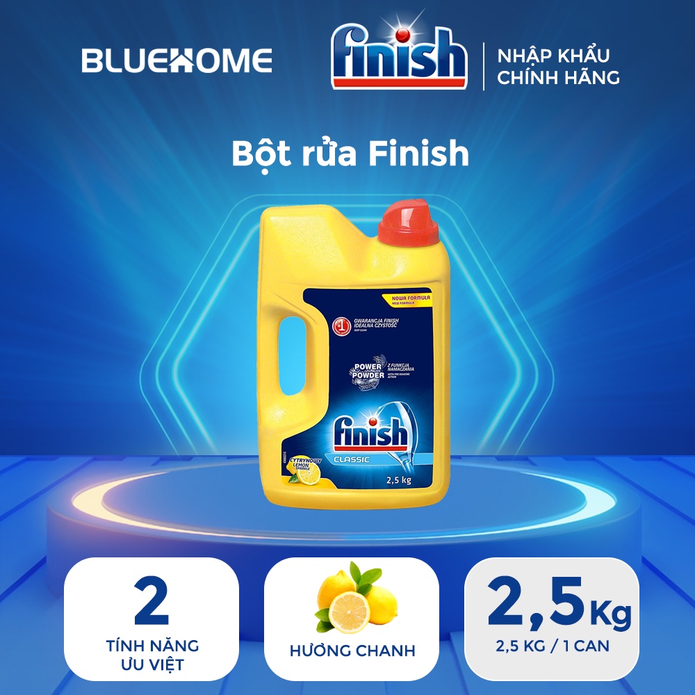 Bột rửa chén bát Finish Classic cho máy rửa bát