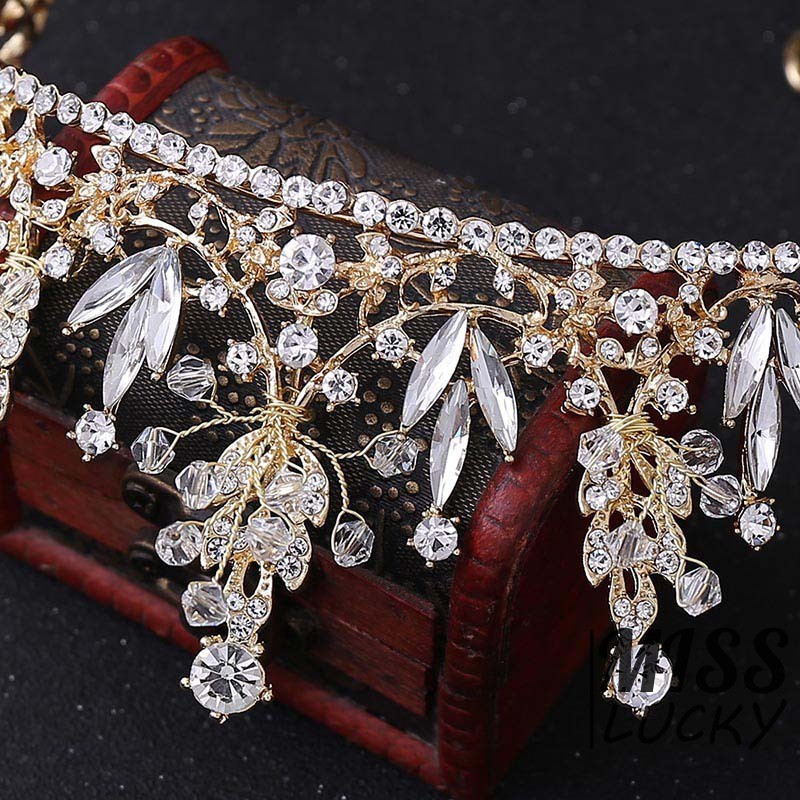 Cài Tóc Hình Vương Miện Đính Đá Sang Trọng Cho Nữ