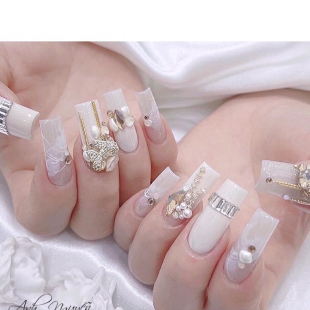 nail box_ nail cô dâu full phụ kiện