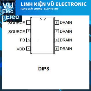 IC Nguồn Viper 12A - 22A DIP8 hàng tốt