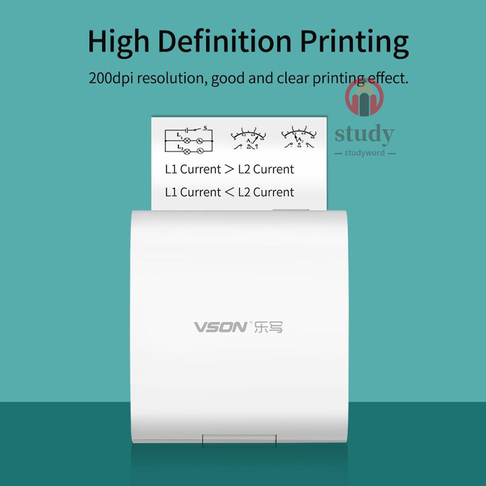 SẴN [Tặng 2 Cuộn Giấy in] Máy In Nhiệt VSON Mini đa năng cực nét ứng dụng công nghệ mới cho Ios/Android | BigBuy360 - bigbuy360.vn
