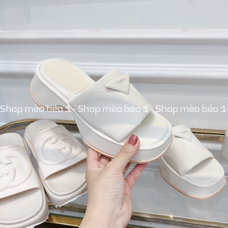 Dép prd quai ngang đế loe cao fullbox