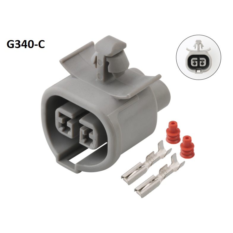 G340-Giắc cắm Đầu nối dây nịt đầu cắm trên ô tô 2 lỗ 2.2mm