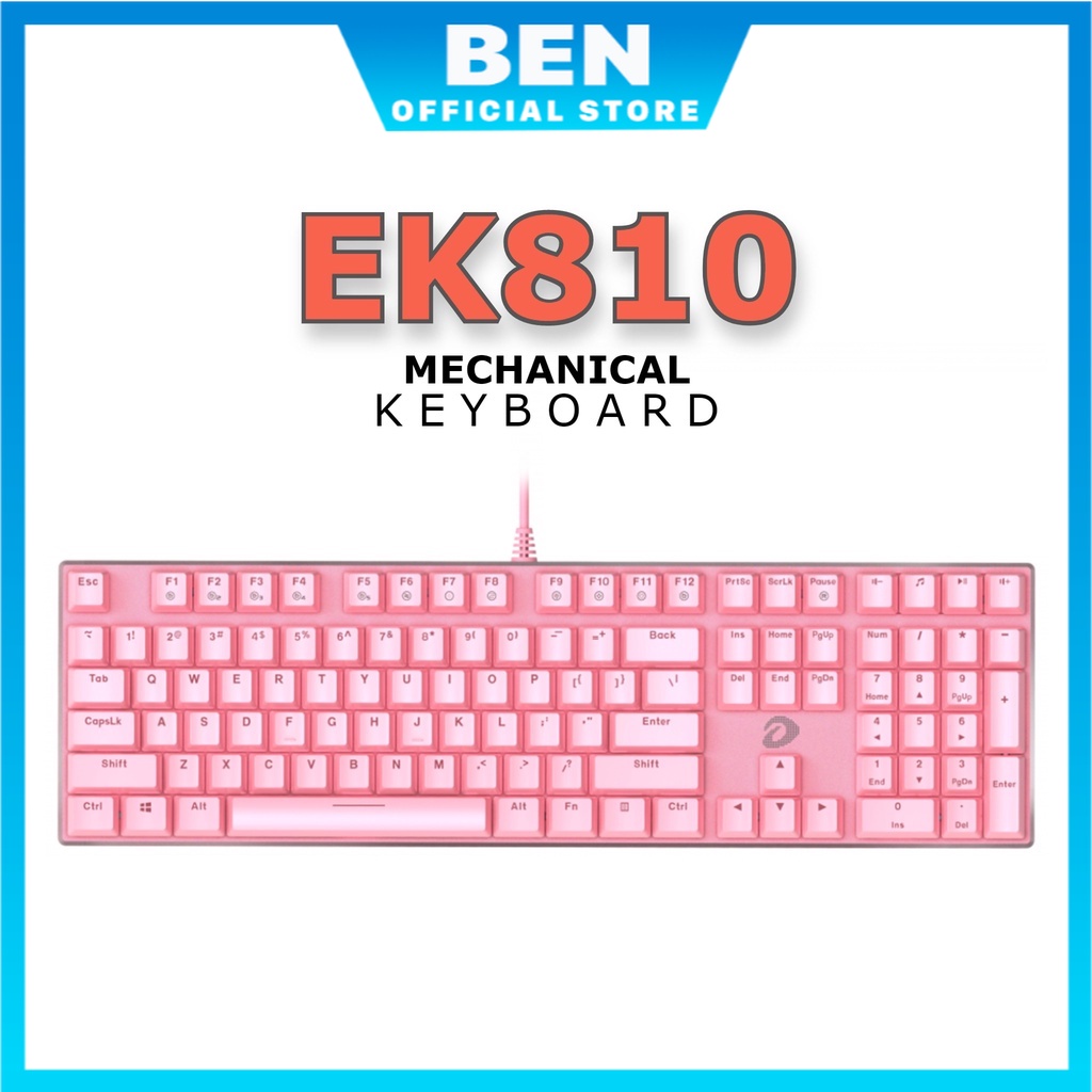 Bàn phím cơ Gaming DAREU EK810 Queen (PINKLED) Hàng chính hãng