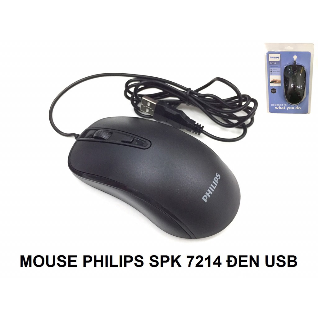 CHUỘT PHILIPS SPK 7214 USB ĐEN