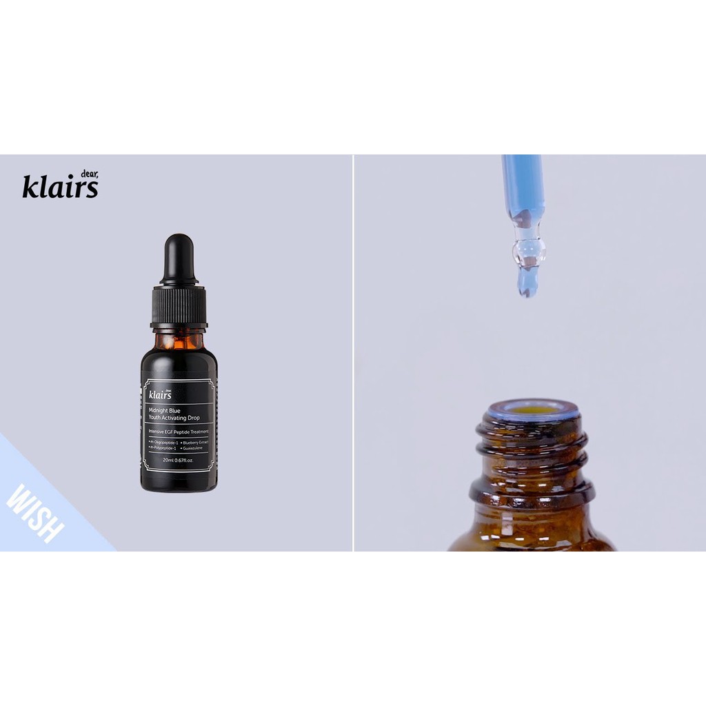 Tinh Chất Phục Hồi Da Dear, Klairs Midnight Blue Youth Activating Drop 20ml