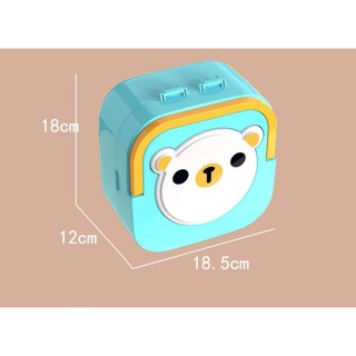 Bộ Đồ Chơi Xúc Xắc Cho Bé Sơ Sinh Lục Lạc Gặm Nướu Hộp Gấu Cao Cấp 10 Món XX11