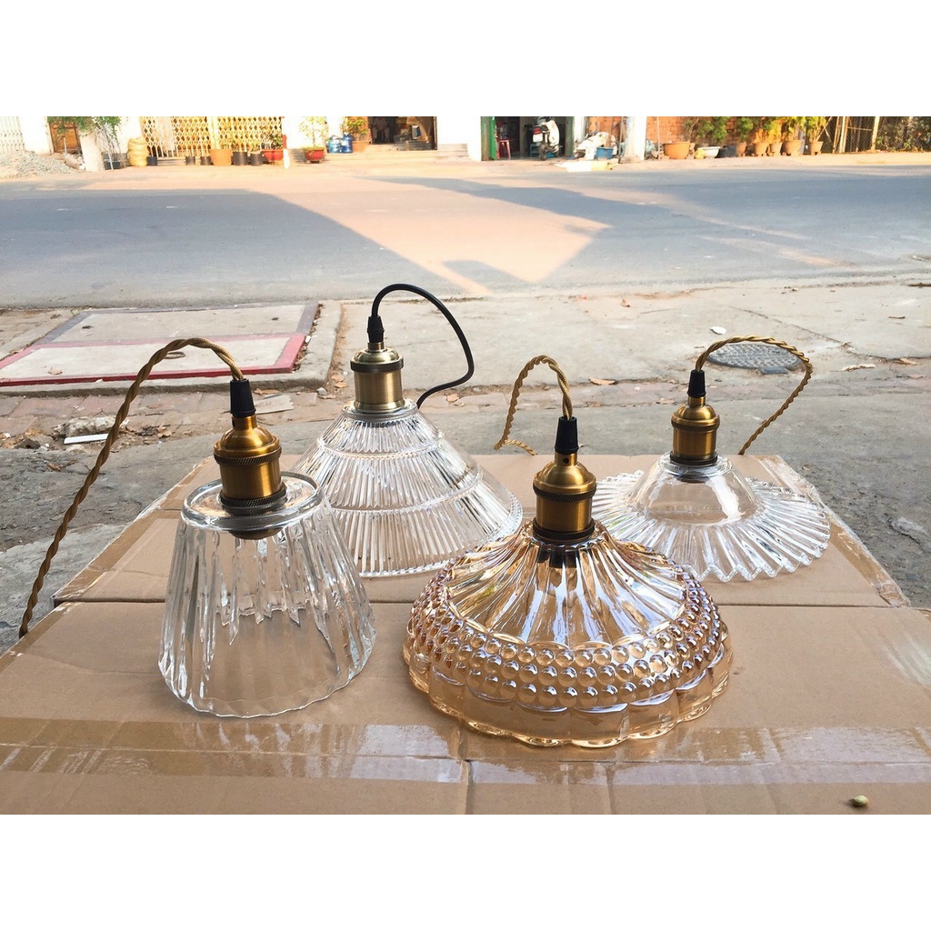 Đèn thả thuỷ tinh trà, đui không có công tắc, chưa bao gồm bóng đèn NTP-62
