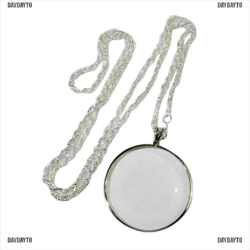 [DAYDAYTO] 5PCS Magnifying Glass Decor Monocle Lens Necklace Magnifier Coin Pendant