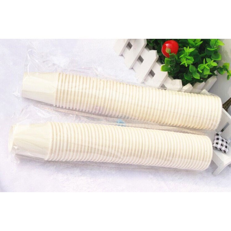 50 Ly cốc giấy dùng thử nhỏ trắng uống nước 1 lần 2.5oz ~ 70ml tiện lợi - Bếp xanh thiên bình