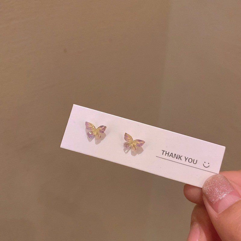 Bông tai thời trang hình bướm đính đá sang trọng thanh lịch cho nữ