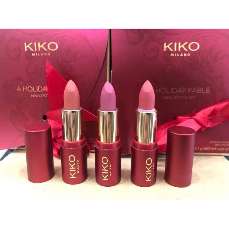 Set 3 thỏi son KiKo Mini Holiday Gems