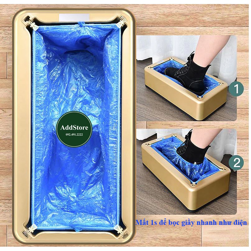 Máy bọc giầy vàng  tự động thông minh 1s bọc 1 đôi đi mưa đi nắng vô tư vệ sinh an toàn cho cả gia đình