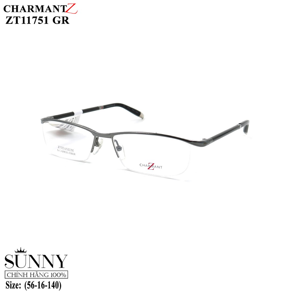 Gọng kính nam nữ thời trang Charmant Z ZT11751 chính hãng, bảo hành toàn quốc