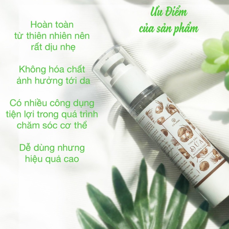 Tinh Dầu Dừa Cỏ Lành 50ml Chăm sóc da cho cả Mẹ và Bé