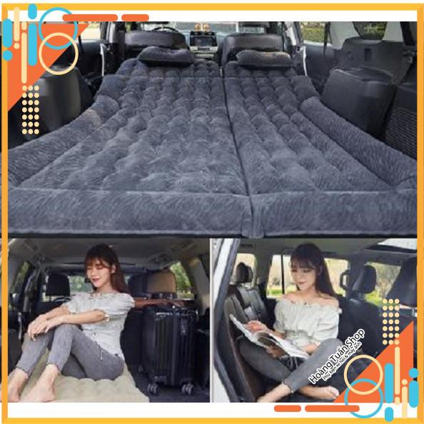 Đệm hơi ô tô xe 7 chỗ SUV 3 hàng ghế kích thước 174x118cm kèm bơm và 2 gối 3 màu thời trang 6 buồng khí thông minh