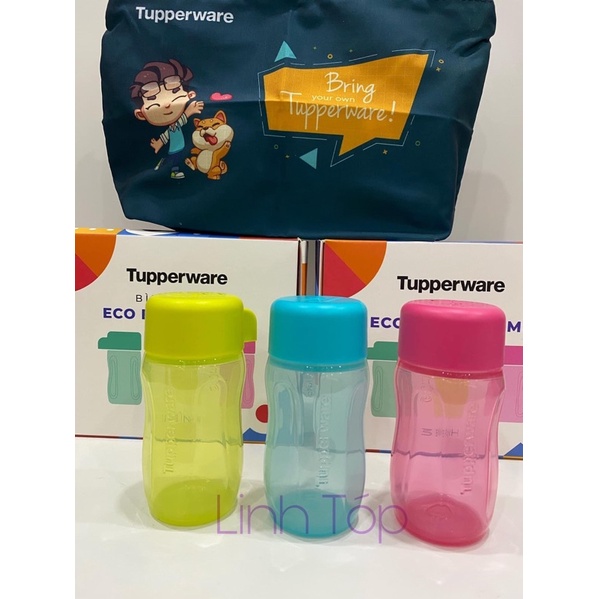 [Mã LIFEHLSALE2 giảm 10% đơn 0Đ] Bình nước eco 90ml Tupperware siêu tiện lợi (còn màu cốm)