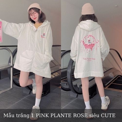 Áo Khoác nỉ Hoodie form rộng chống nắng chất nỉ dành cho nam nữ LOKI SHOP in hình Cầu Pink Plante Unisex