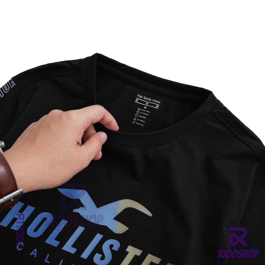 Áo thun nam cổ tròn cotton đắp vai cực chất Holli RTX060 - áo phông nam đẹp