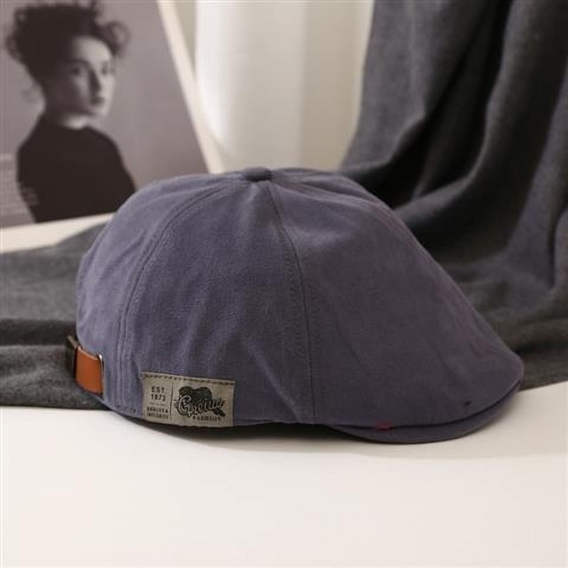 Mũ beret vải cotton màu trơn phong cách vintage thời trang cho nam và nữ
