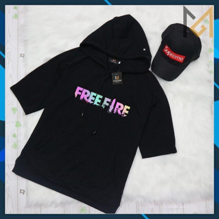 DEAL HOT- ĐẸP- Áo Free fire Áo Hoodie Tay Lỡ Có Mũ Phản Quang - độc đẹp