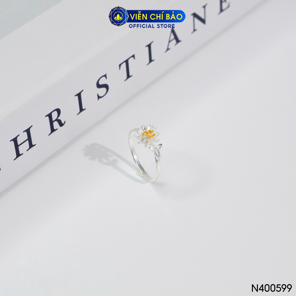 Nhẫn hoa cúc nữ hở chất liệu bạc 925 thời trang phụ kiện trang sức nữ Viễn Chí Bảo N400599