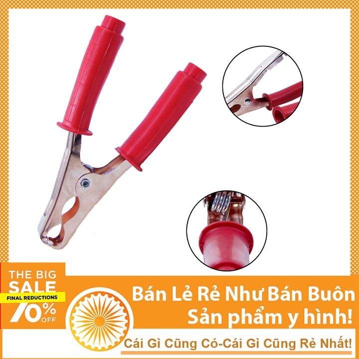 Bộ 2 Kẹp Ác Quy Đỏ Đen 10.5x6cm Giá Rẻ DHCNHN