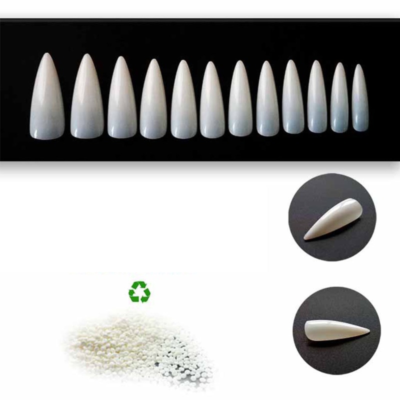 Bộ 600 Móng Tay Giả Dài Bằng Acrylic Che Phủ Toàn Diện Tiện Dụng