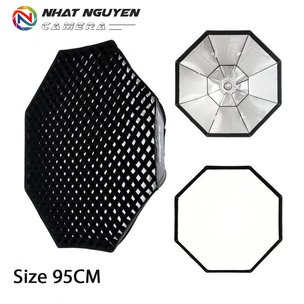 Softbox Godox 95cm kèm tổ ong - Softbox bát giác 95 cm kèm tổ ong