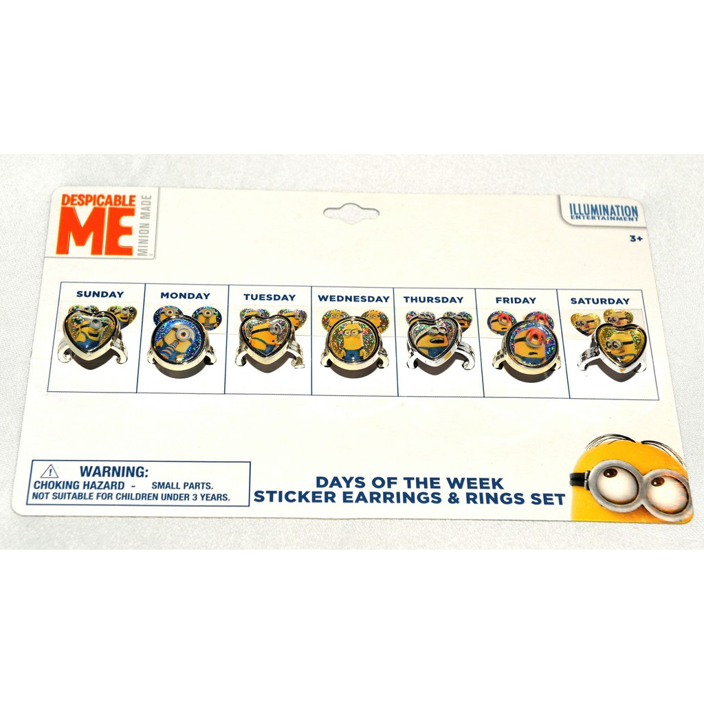 Bộ 7 chiếc nhẫn minion cho bé