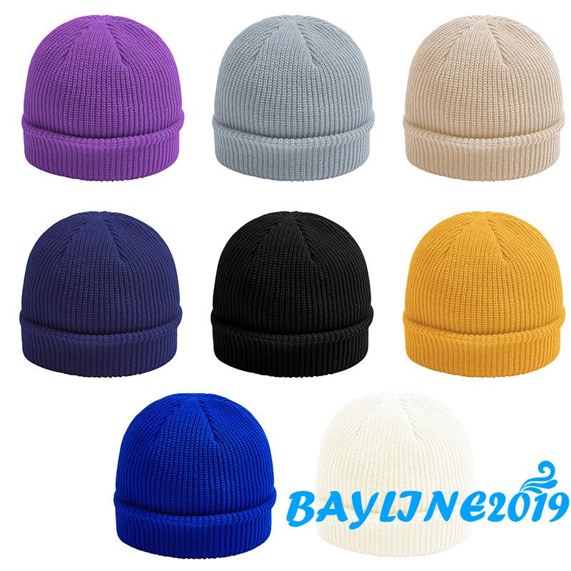 Mũ beanie dệt kim mềm co giãn giữ ấm mùa đông cho nữ