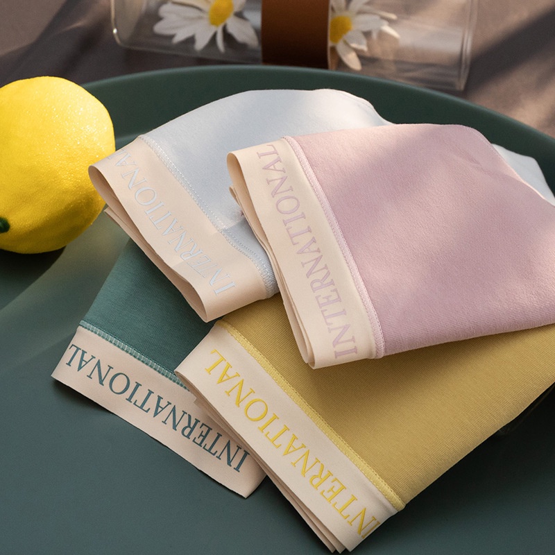 Quần Lót Nữ Cotton 𝐄𝐋𝐒𝐀 𝐁𝐑𝐀 Combo 4 Màu Ngẫu Nhiên Cạp Thấp Nâng Mông - COMBO365