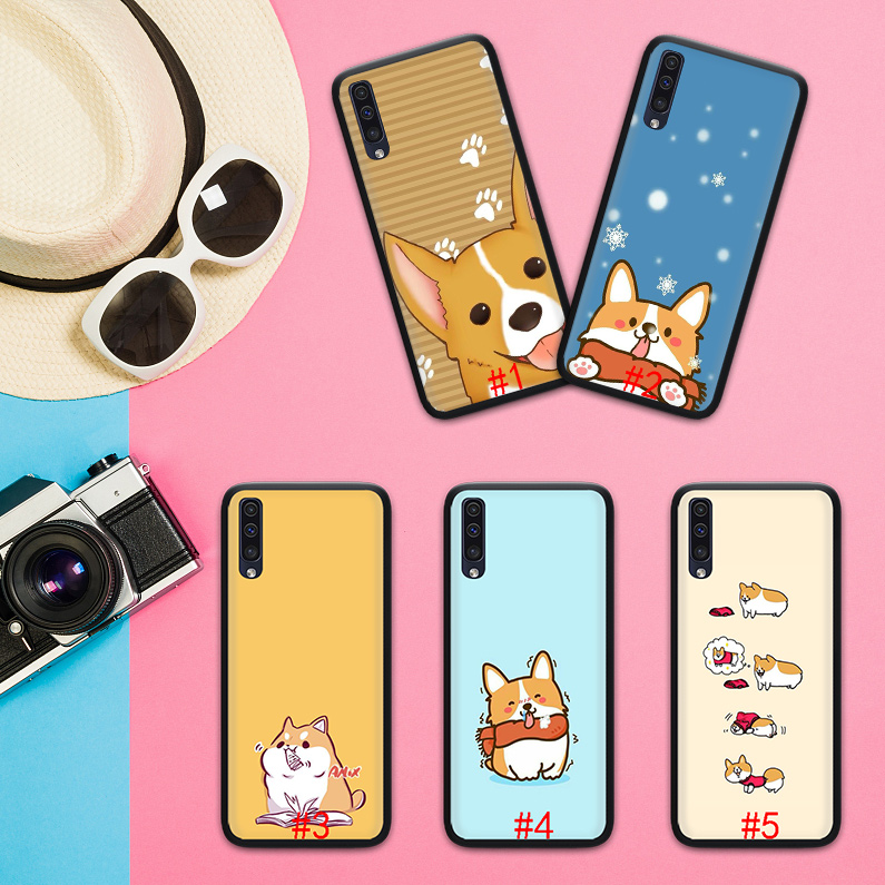 Ốp Lưng Silicone Hình Chó Corgi Cho Samsung A6 A7 A8 Plus A9 2018 A3 2016 A5 2017