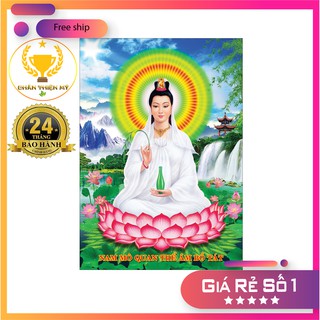 Tranh Điện Phật Bà Quán Thế Âm Bồ Tát Ngồi PL6