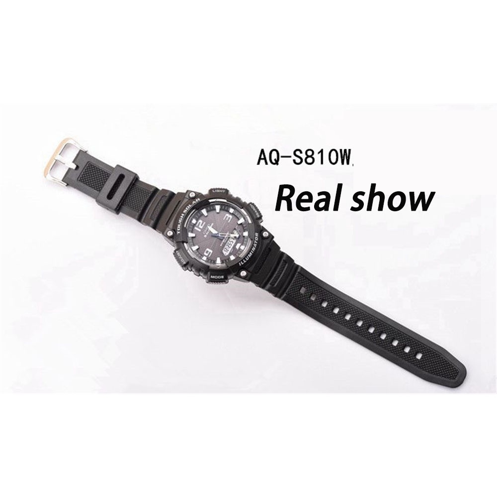 Dây Đeo Đồng Hồ Bằng Silicone Cho Casio AE-1000w AQ-S810W SGW-400H / SGW-300H 18mm