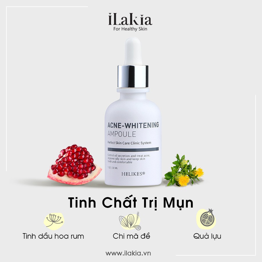 Serum Ngừa Mụn Trắng Da ILAKIA Tinh Chất Ngừa Mụn Rau Má Sạch Mụn Ẩn mụn Đầu Đen Hàn Quốc