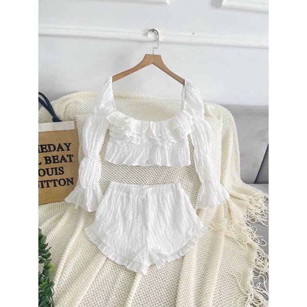 SET ÁO KIỂU KÈM CHÂN VÁY XỐP XINH