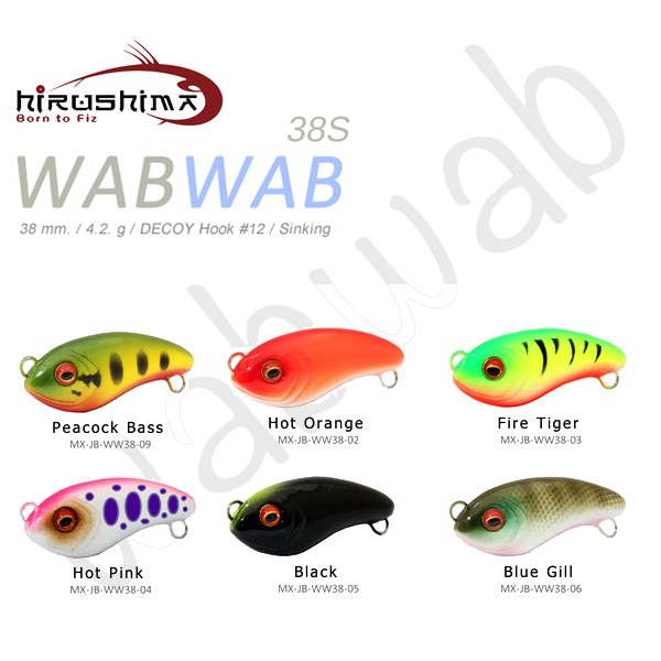 Mồi lure câu cá UL WabWab 38S 4g hirushima hitalure