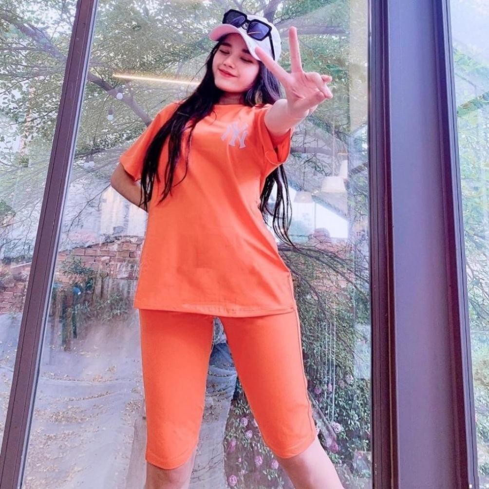 Đồ bộ nữ NY001 chất cotton 100% co dãn đanh mịn quần ngố lửng | BigBuy360 - bigbuy360.vn