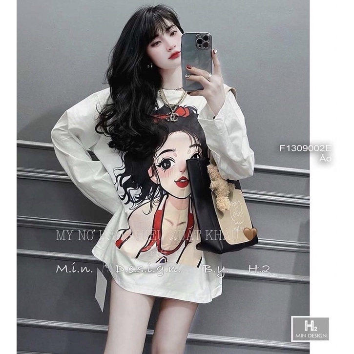 Áo thun zip cổ lọ tay dài